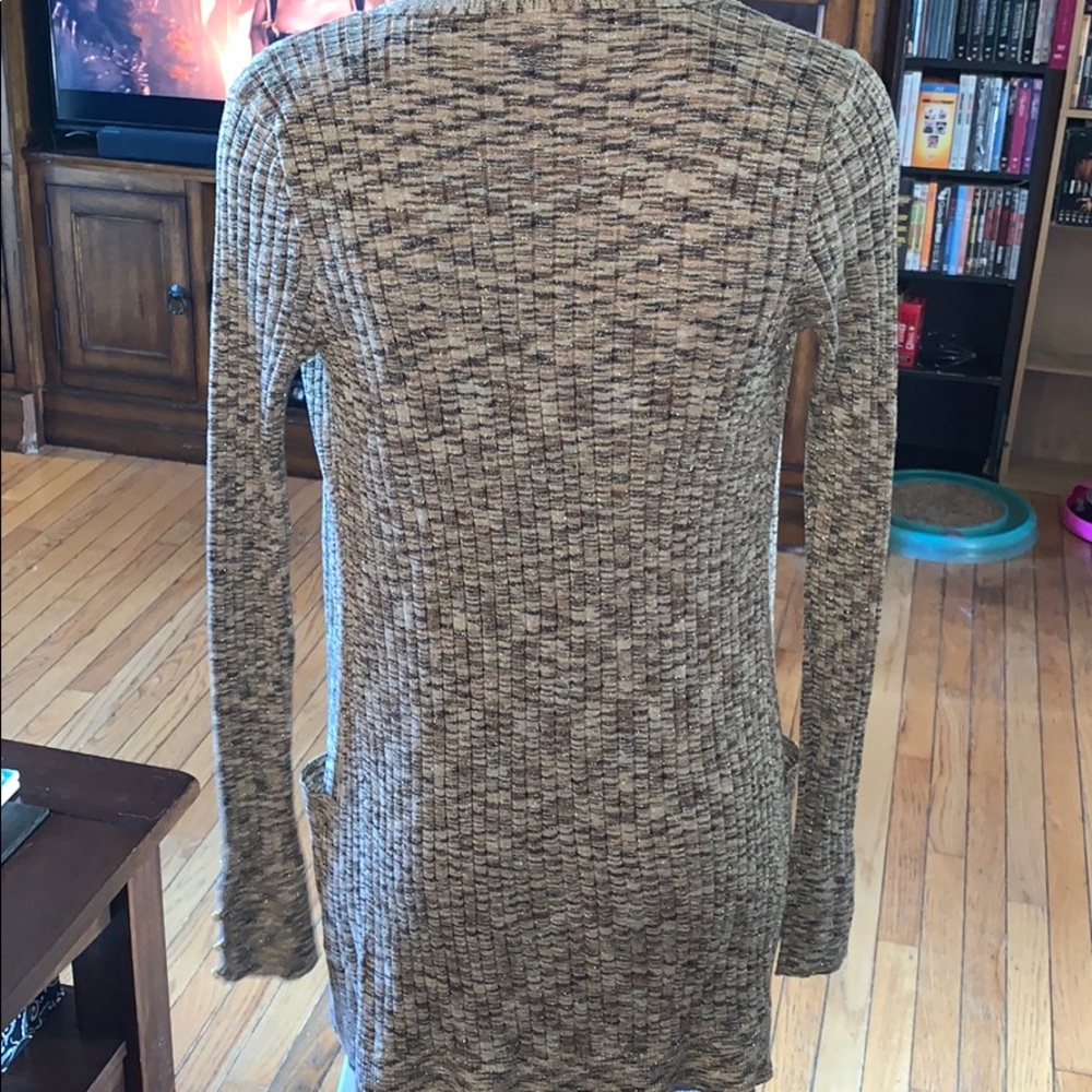 Cache large gold cardigan shiny - Picture 4 of 8